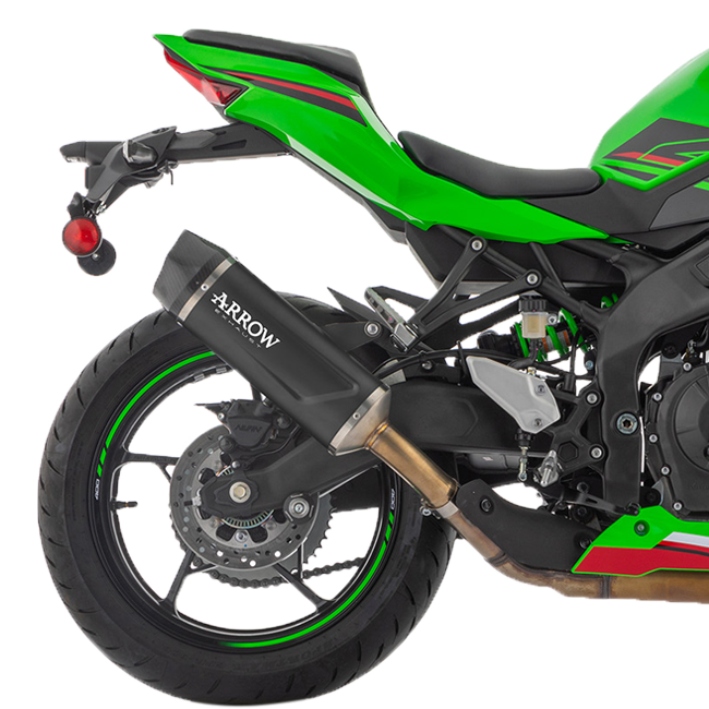 Flèche Slip-On Indy Race Aluminium Sombre Kawasaki ZX-4RR (23-25) 71963AKN