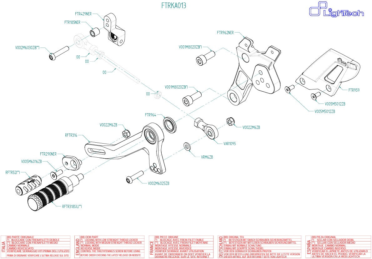 Système de freinage Track-Use LighTech Kawasaki Ninja 400 (18-23) FTRKA013