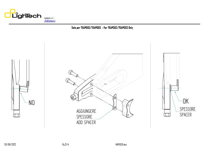 Tendeur de chaîne LighTech Suzuki GSX-R 600 & 750 (11-16) TESU004
