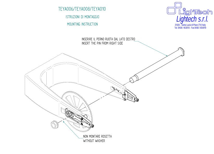 Tendeur de chaîne LighTech Yamaha R6 RJ27 (17-25) TEYA006