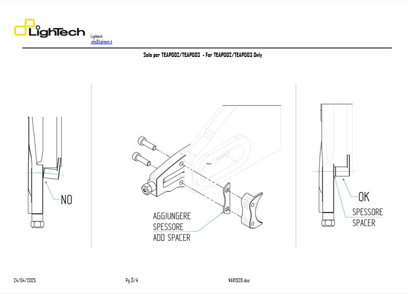 Tendeur de chaîne LighTech BMW S1000RR K46 (09-18) TEBM002
