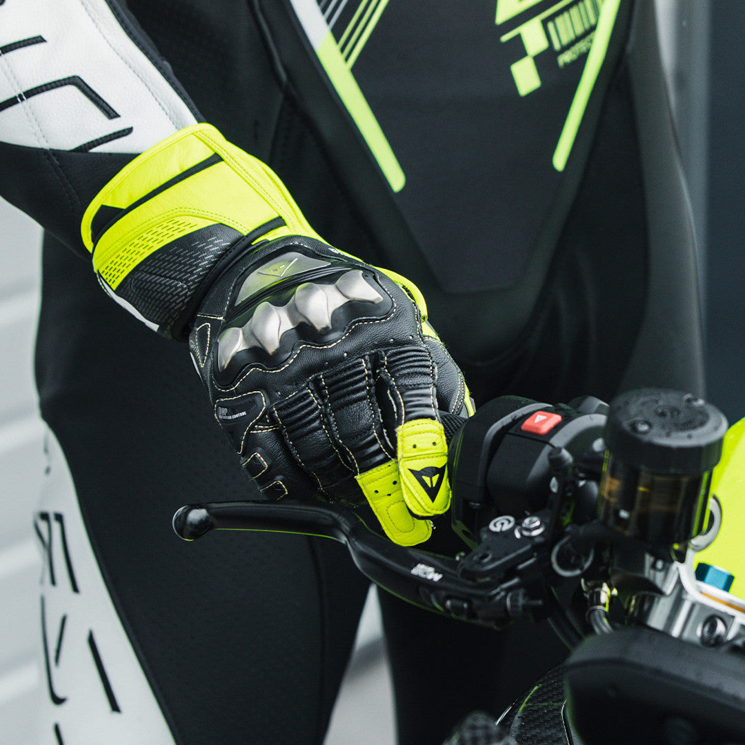 Dainese Full Metal 7 Racing Motorcycle lederen handschoenen | Mannen | Zwart/neon geel | 201810001462000